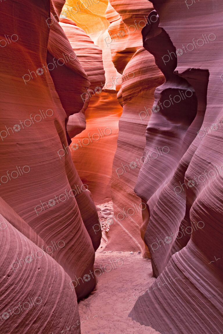 Curving rock walls in Antelope Canyon, Page, Arizona, United States