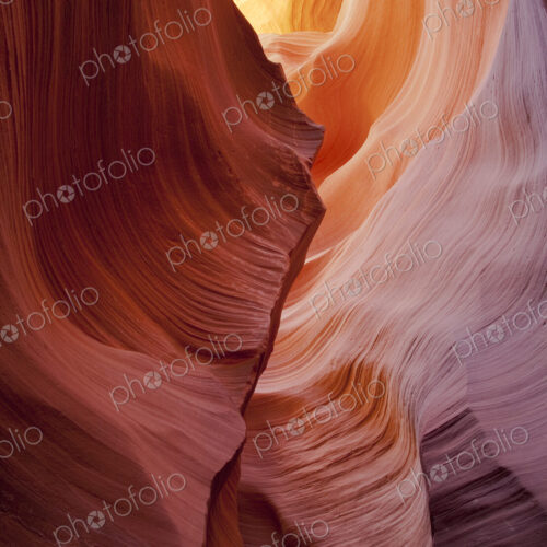 Curving rock walls in Antelope Canyon, Page, Arizona, United States