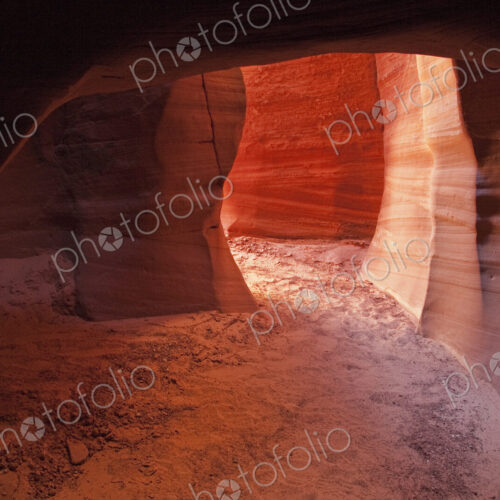 Curving rock walls in Antelope Canyon, Page, Arizona, United States