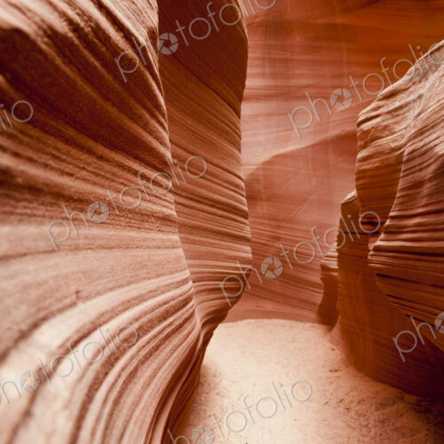 Curving rock walls in Antelope Canyon, Page, Arizona, United States