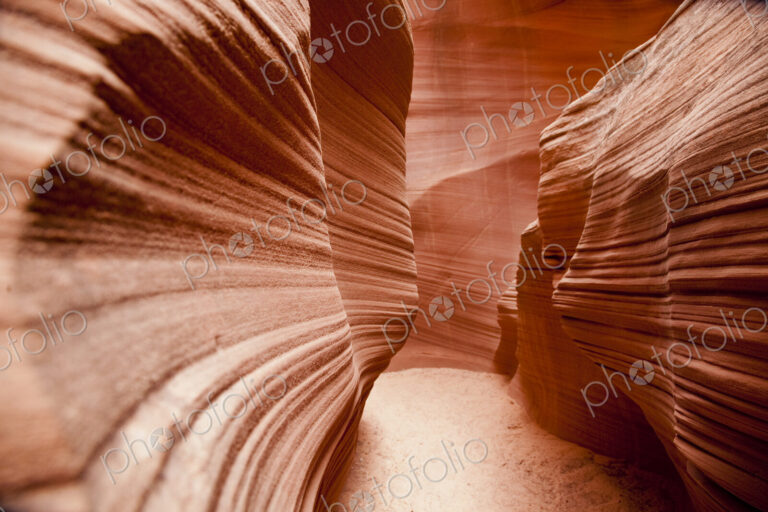Curving rock walls in Antelope Canyon, Page, Arizona, United States
