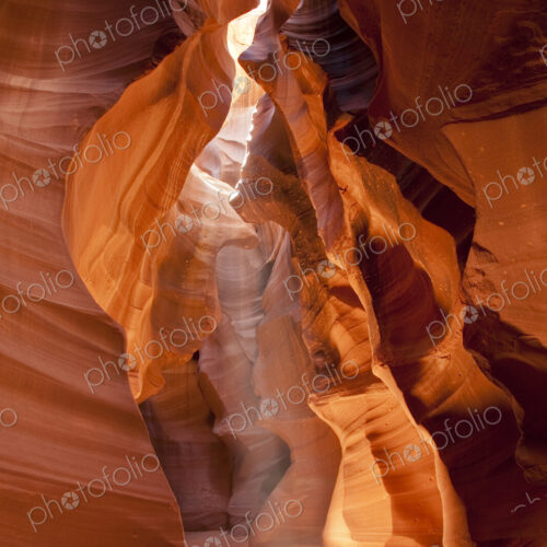 Curving rock walls in Antelope Canyon, Page, Arizona, United States