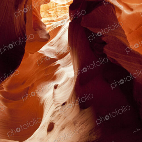 Curving rock walls in Secret Canyon, Page, Arizona, United States