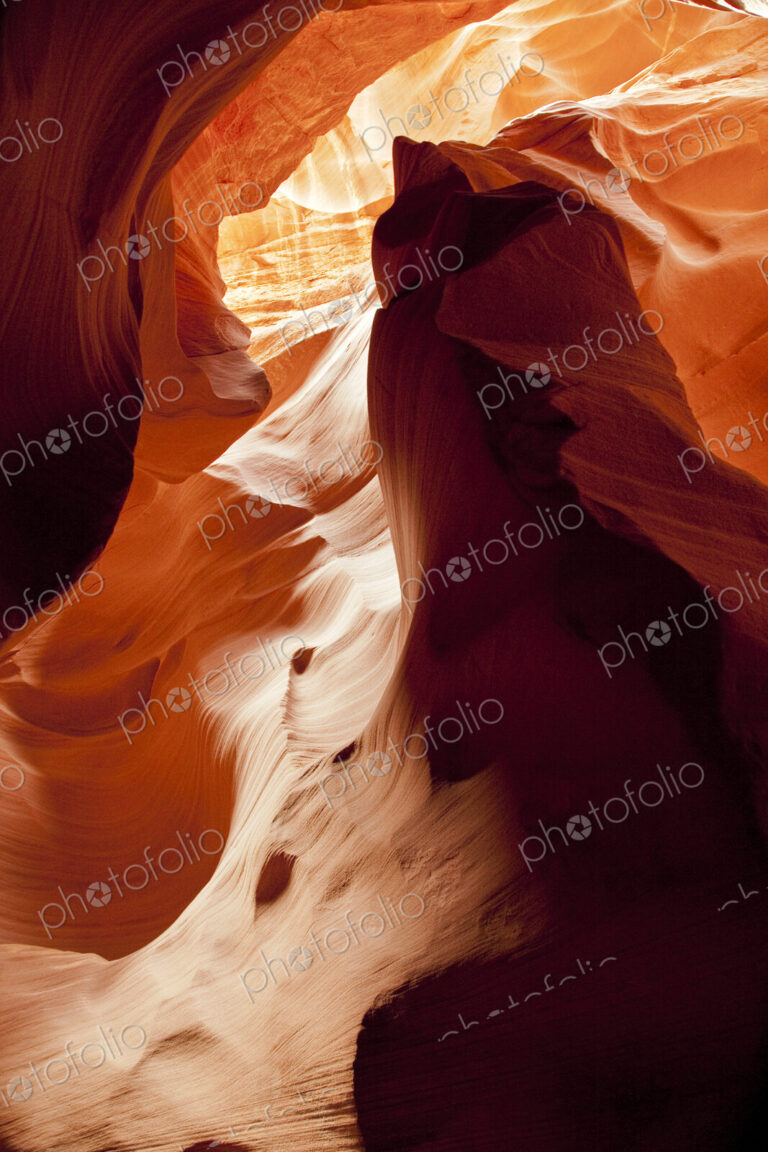 Curving rock walls in Secret Canyon, Page, Arizona, United States