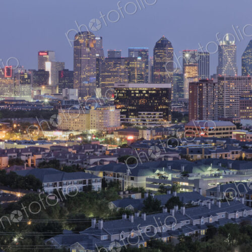 Dallas Neighborhood in the Evening Dallas Neighborhood in the Evening
