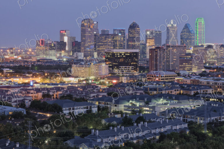 Dallas Neighborhood in the Evening