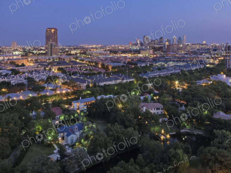 Dallas Neighborhood in the Evening