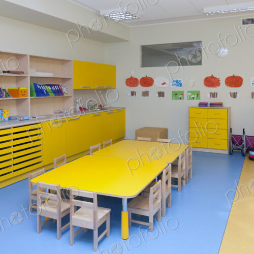 Day care nursery or pre-school kindergarten school, spacious interiors, classroom Day care nursery or pre-school kindergarten school, spacious interiors, classroom