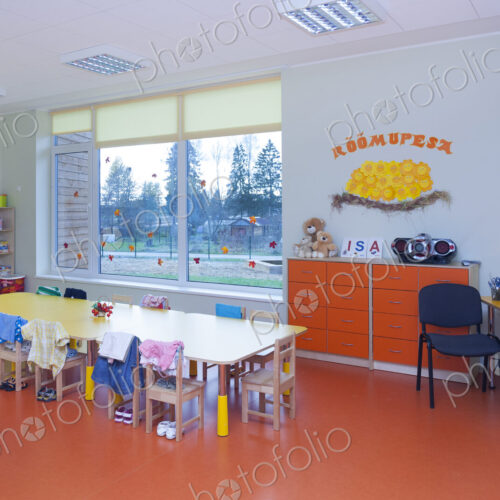 Day care nursery or pre-school kindergarten school, spacious interiors, classroom Day care nursery or pre-school kindergarten school, spacious interiors, classroom