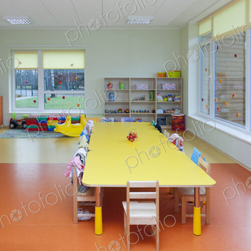 Day care nursery or pre-school kindergarten school, spacious interiors, classroom Day care nursery or pre-school kindergarten school, spacious interiors, classroom