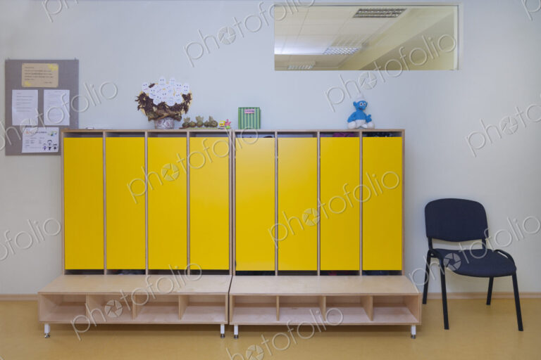 Day care nursery or pre-school kindergarten school, spacious interiors, lockers and…