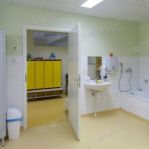Day care nursery or pre-school kindergarten school, spacious interiors, washroom and… Day care nursery or pre-school kindergarten school, spacious interiors, washroom and…