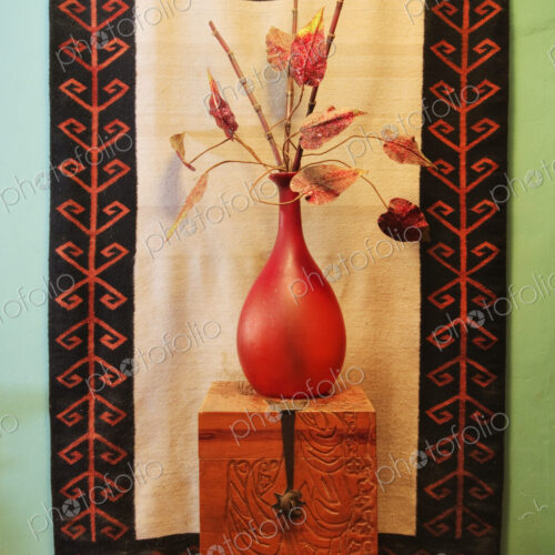 Decorative Vase on a Wooden Chest Decorative Vase on a Wooden Chest