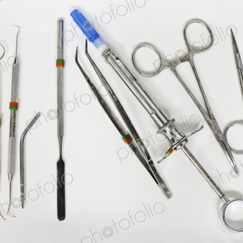 Dental Instruments on White Surface