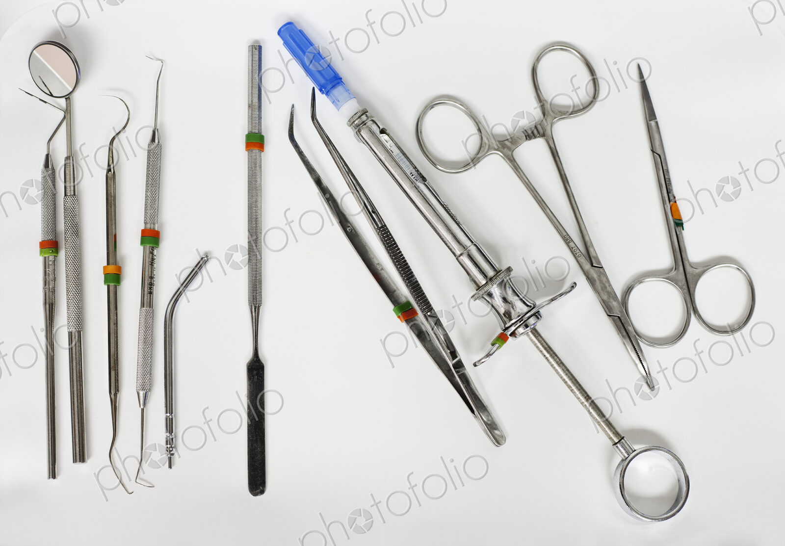 Dental Instruments on White Surface