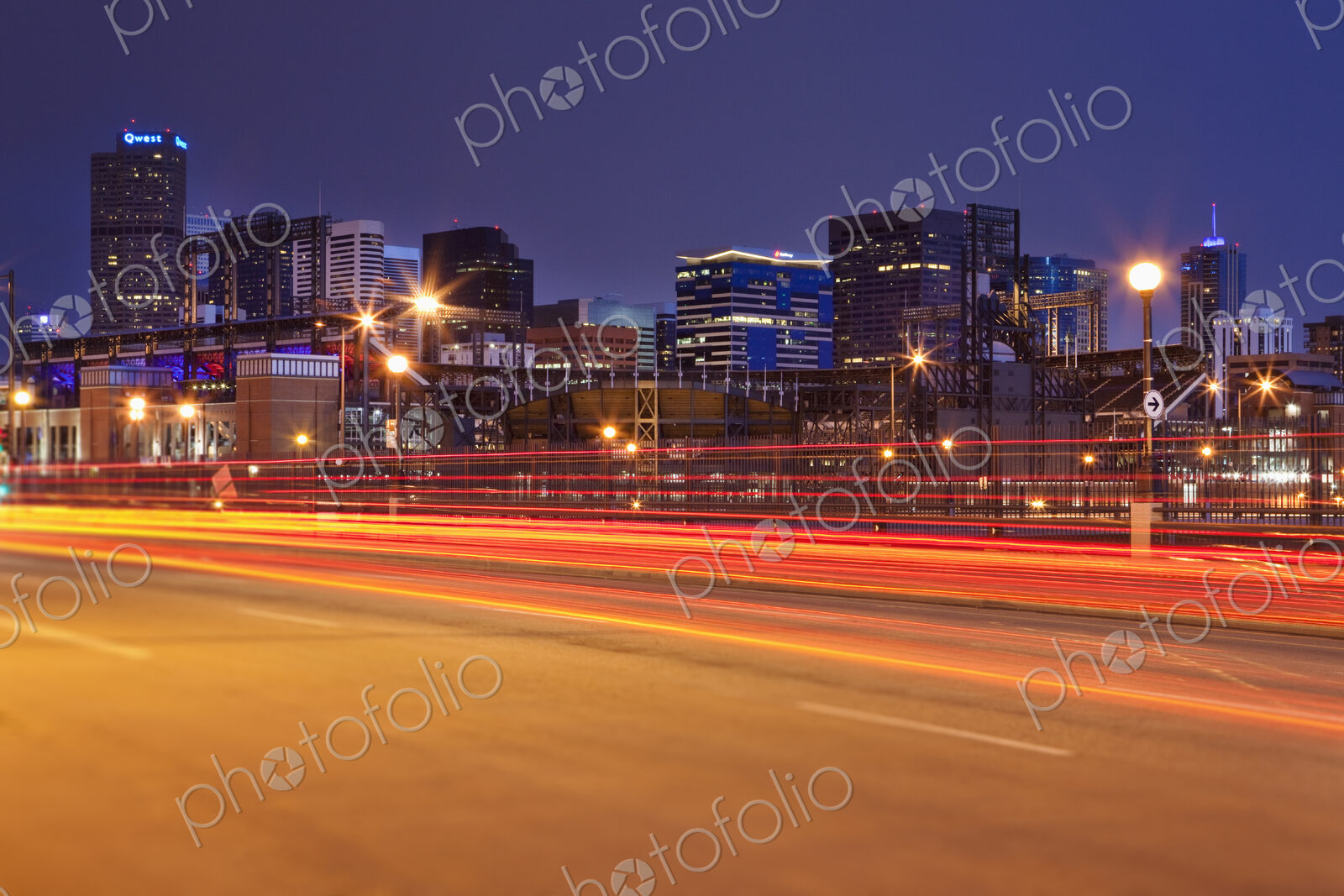Denver Skyline and Traffic