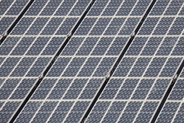 Detail of Large Solar Panels for energy capture and storage.