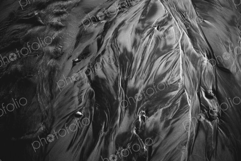Detail of beach sand and patterns at low tide, Arcadia Beach State Park, Oregon
