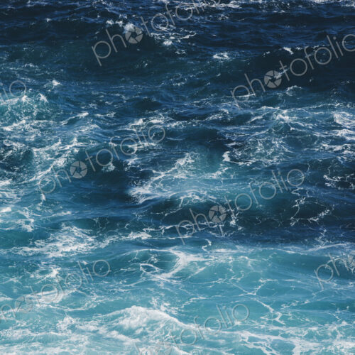 Detail of churning ocean water and waves, Big Sur, California