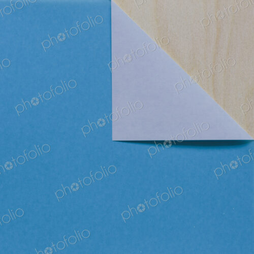 Detail of folded blue origami paper Detail of folded blue origami paper