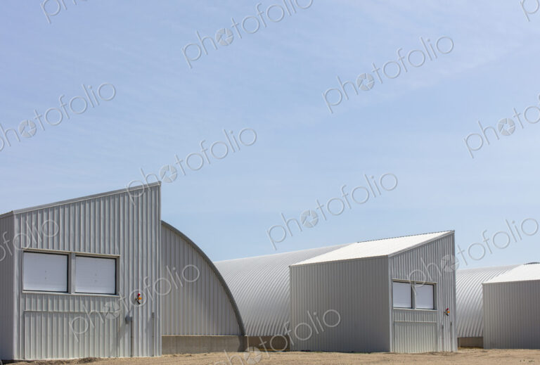 Detail of grain storage buildings,