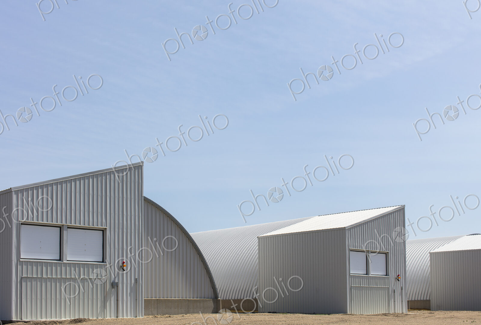 Detail of grain storage buildings,