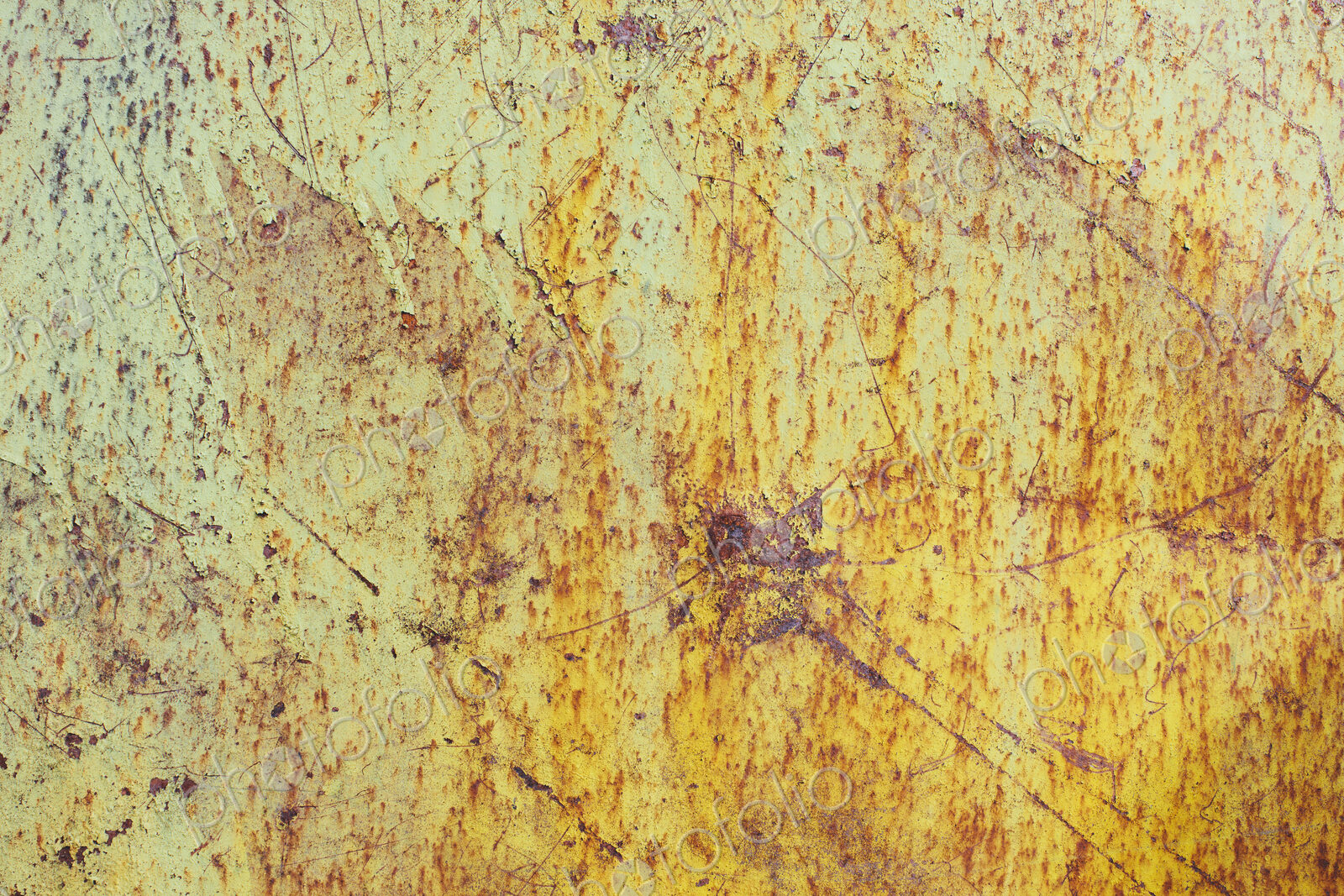 Detail of rusty metal and peeling paint