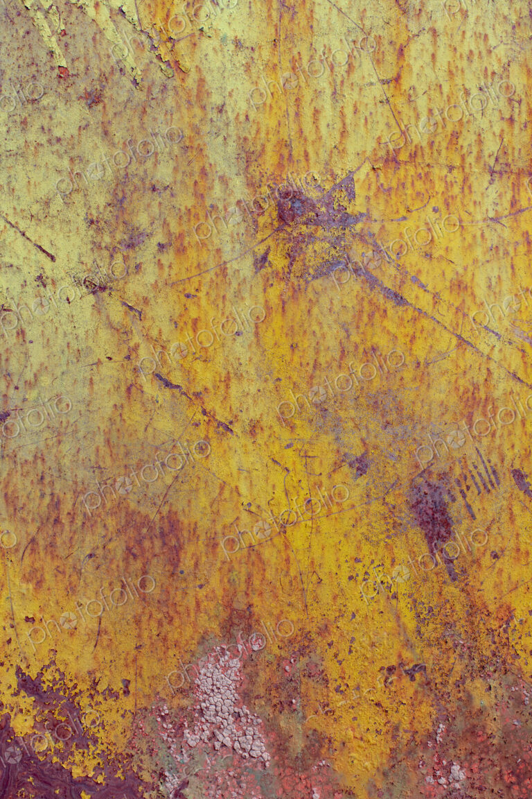 Detail of rusty metal and peeling paint