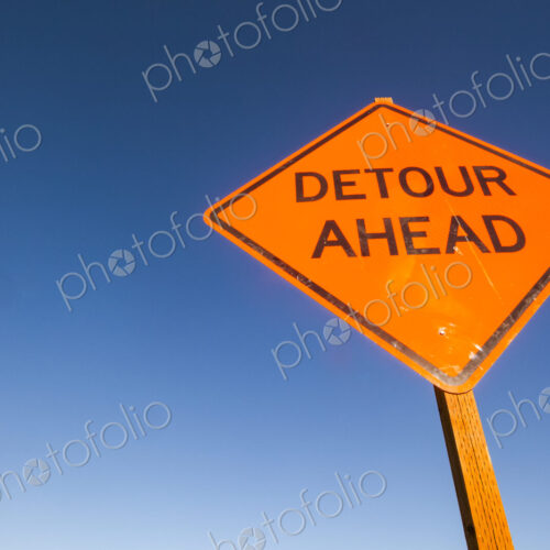 Detour Ahead road sign. Detour Ahead road sign.