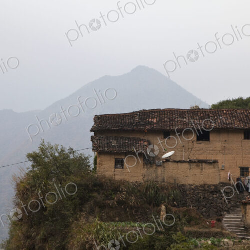 Dilapidated mountain cottage.