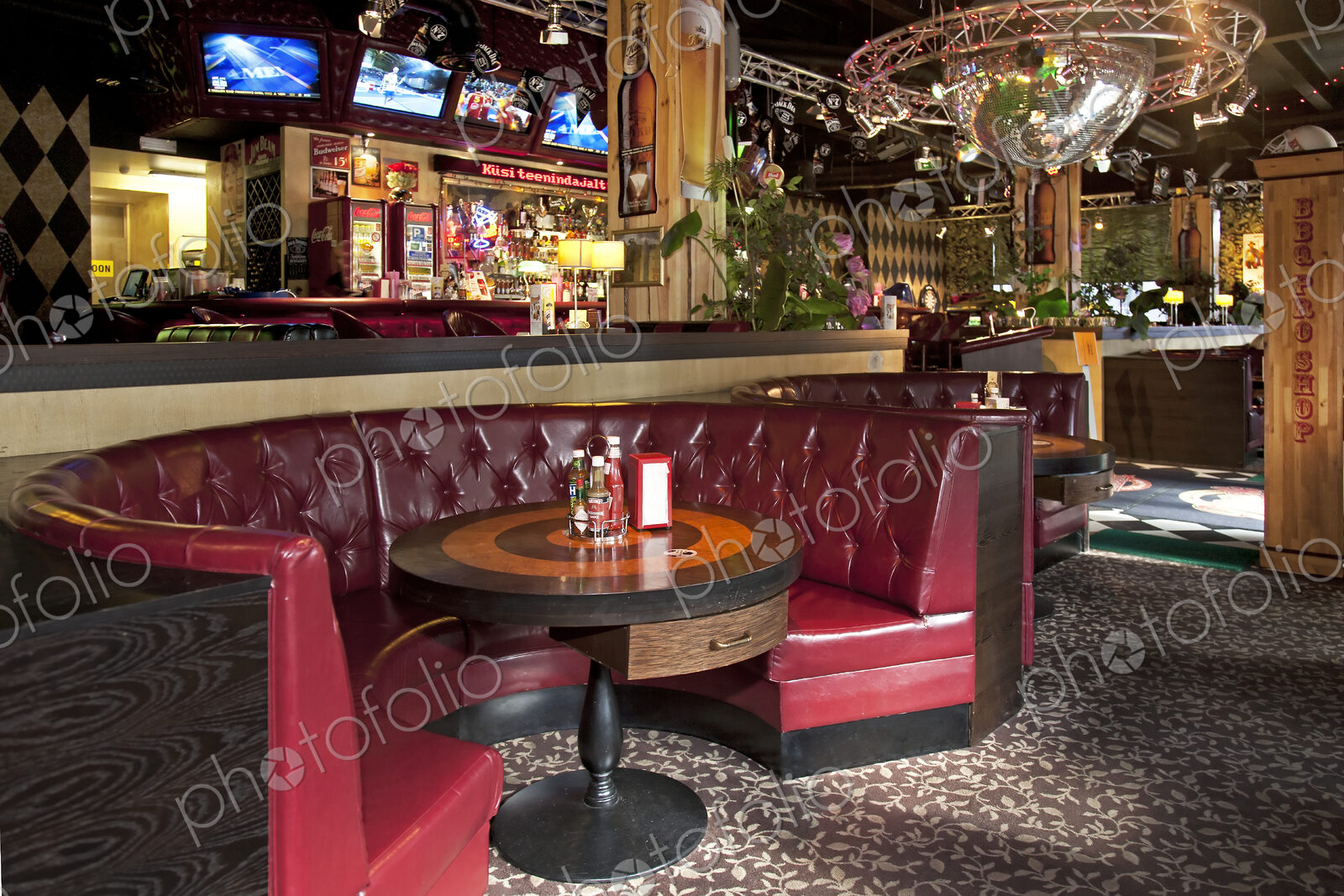 Dining Booth in an American Style Diner