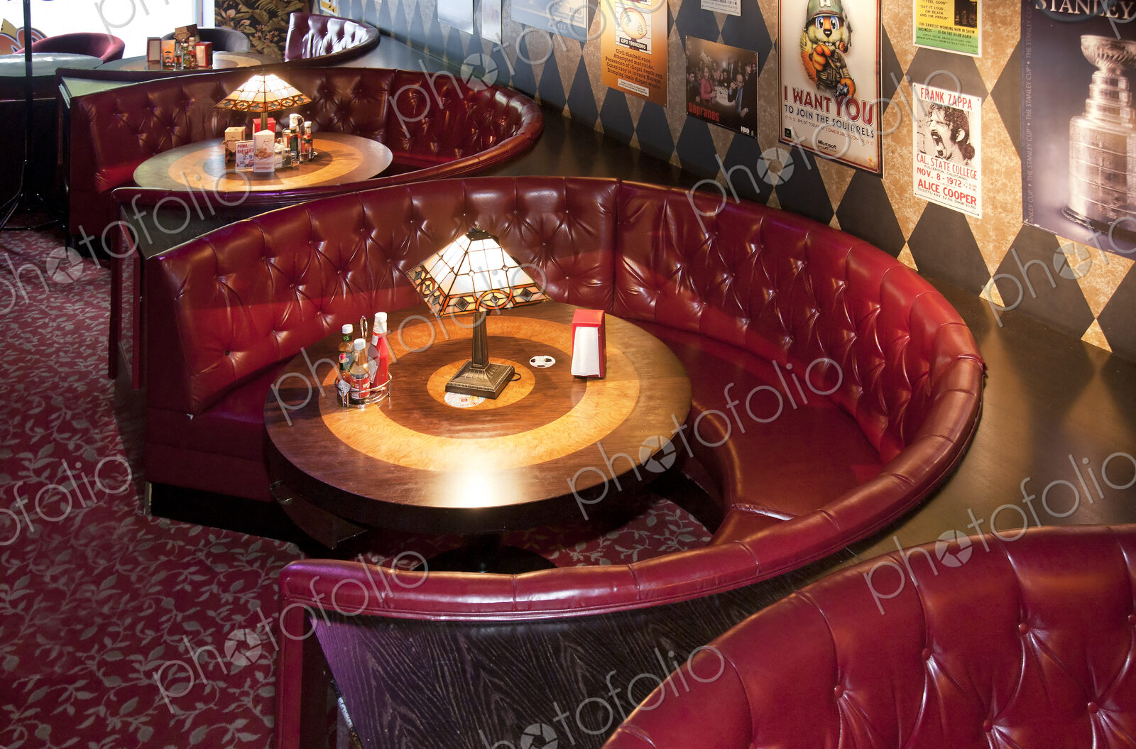 Dining Booth in an American Style Diner