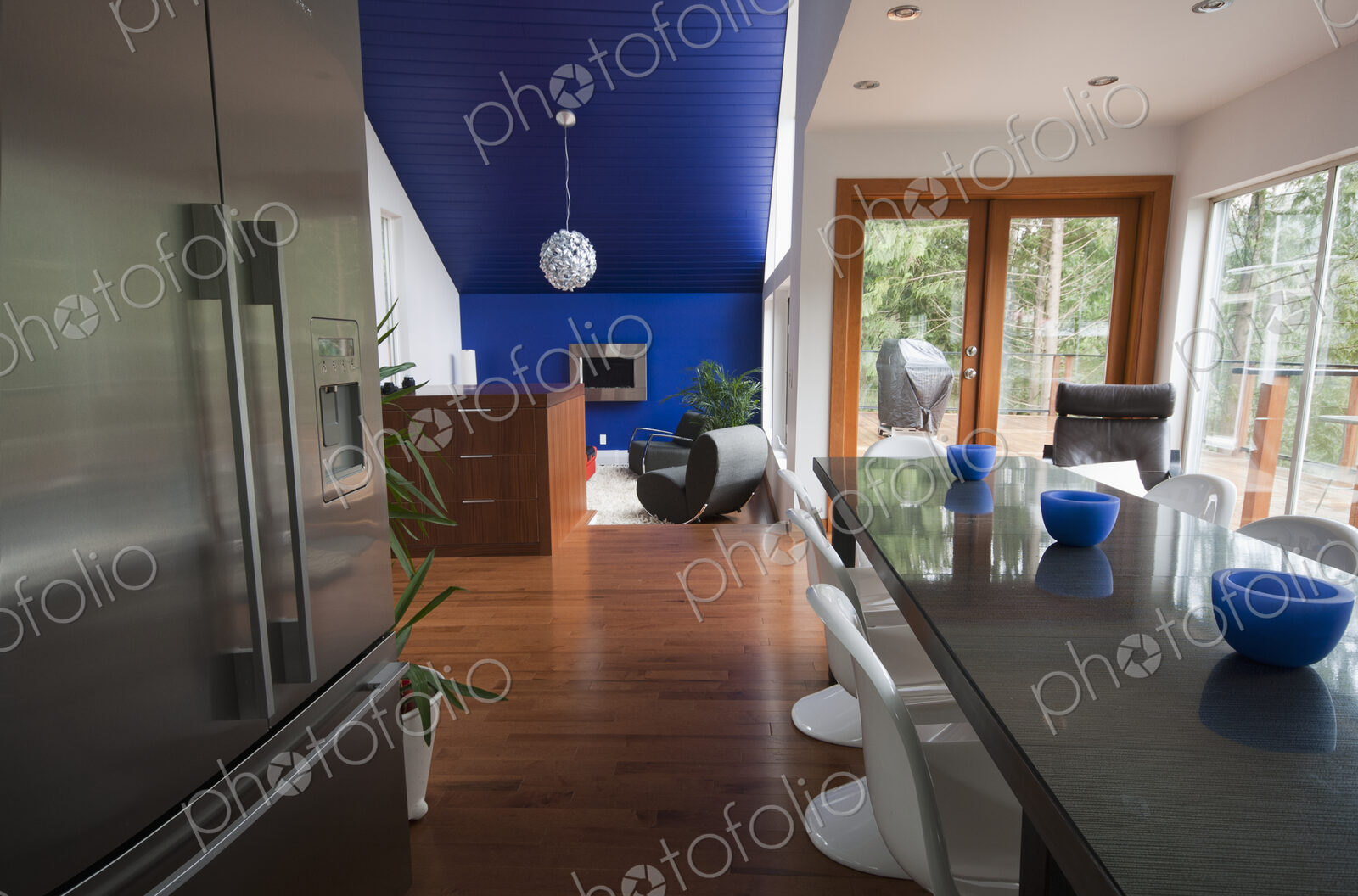 Dining Room in an open plan modern home.