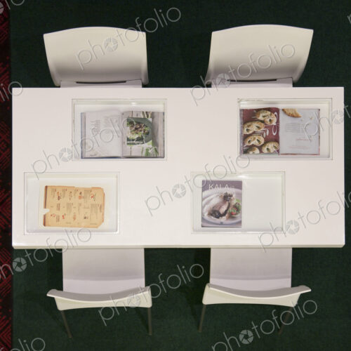 Dining Table With Cookbooks Dining Table With Cookbooks