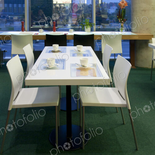 Dining Table in an Upscale Cafe Dining Table in an Upscale Cafe