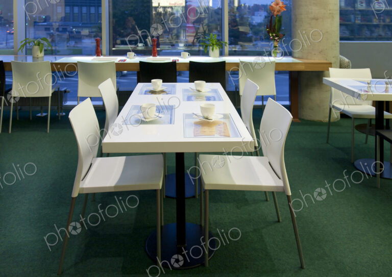 Dining Table in an Upscale Cafe