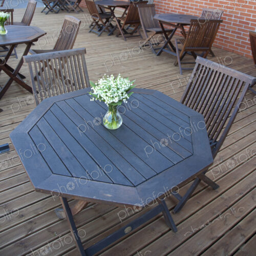Dining Tables on an Outdoor Deck Dining Tables on an Outdoor Deck