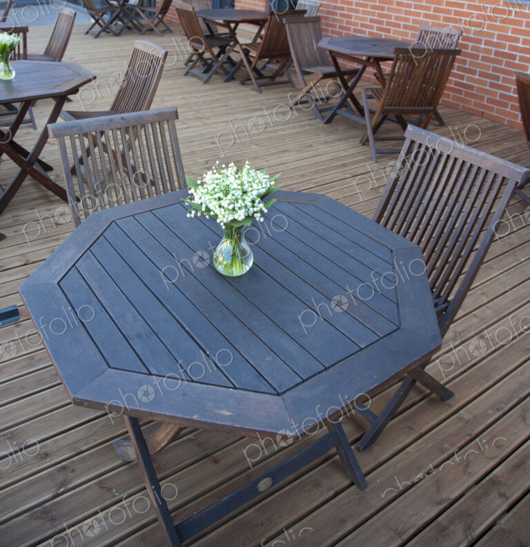 Dining Tables on an Outdoor Deck