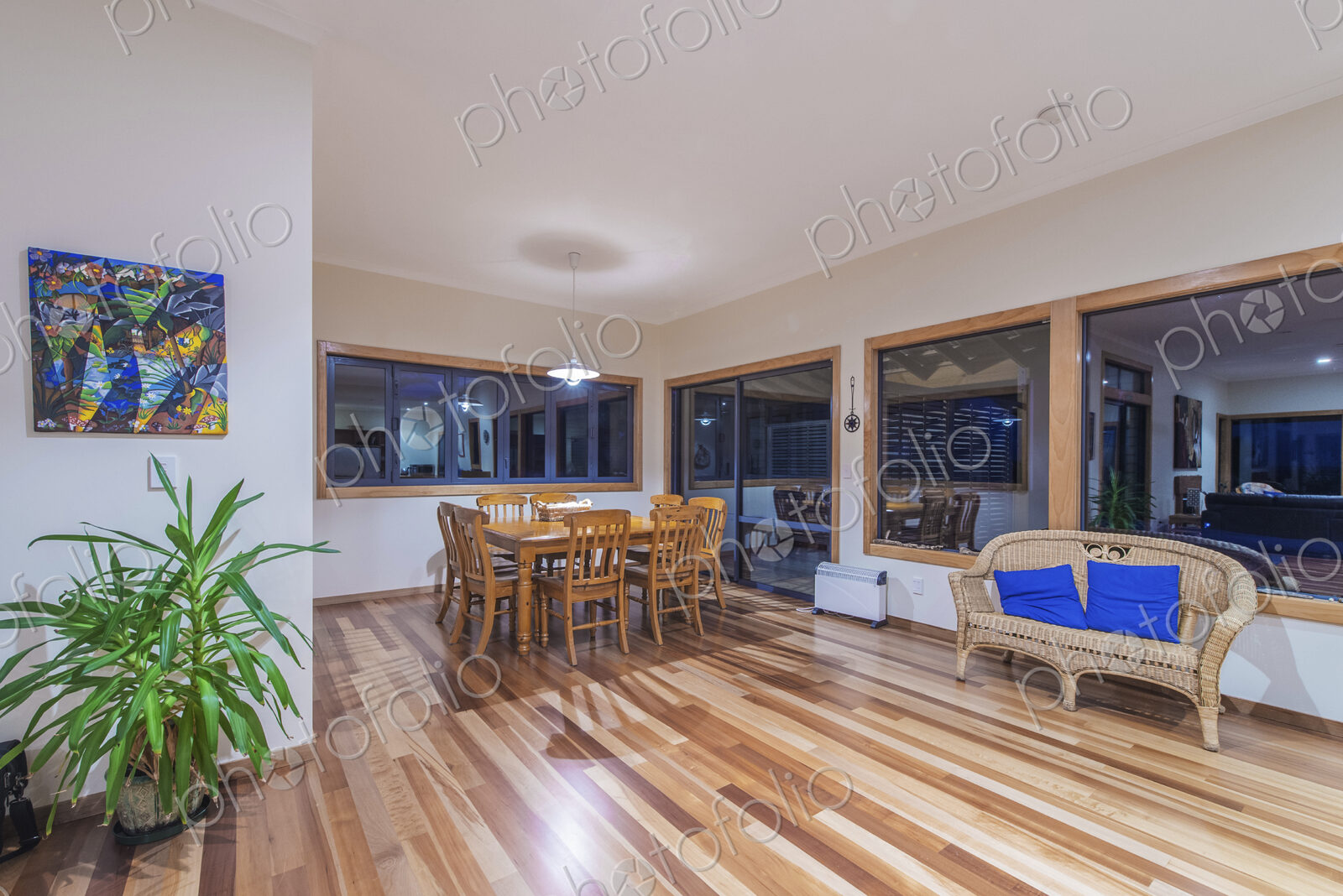 Dining table and chairs in lodge breakfast nook