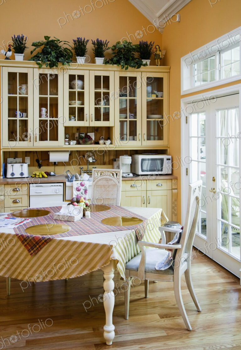 Dining table in kitchen