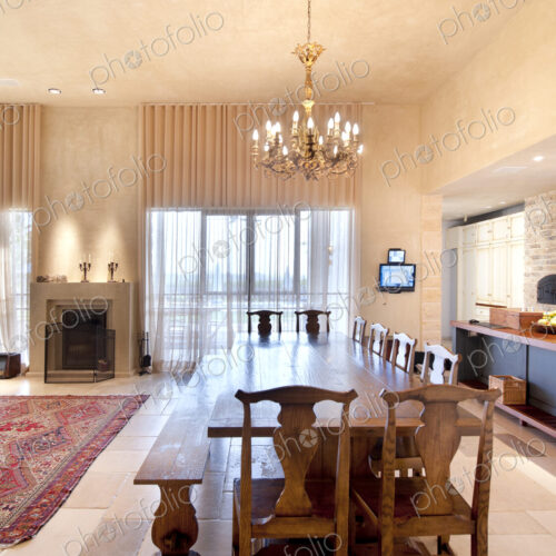 Dinning Table in a Spacious Room