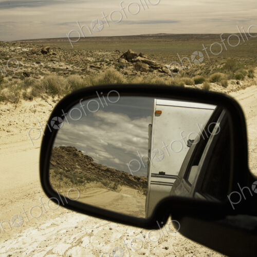 Dirt Road Through Desert