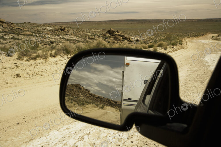 Dirt Road Through Desert