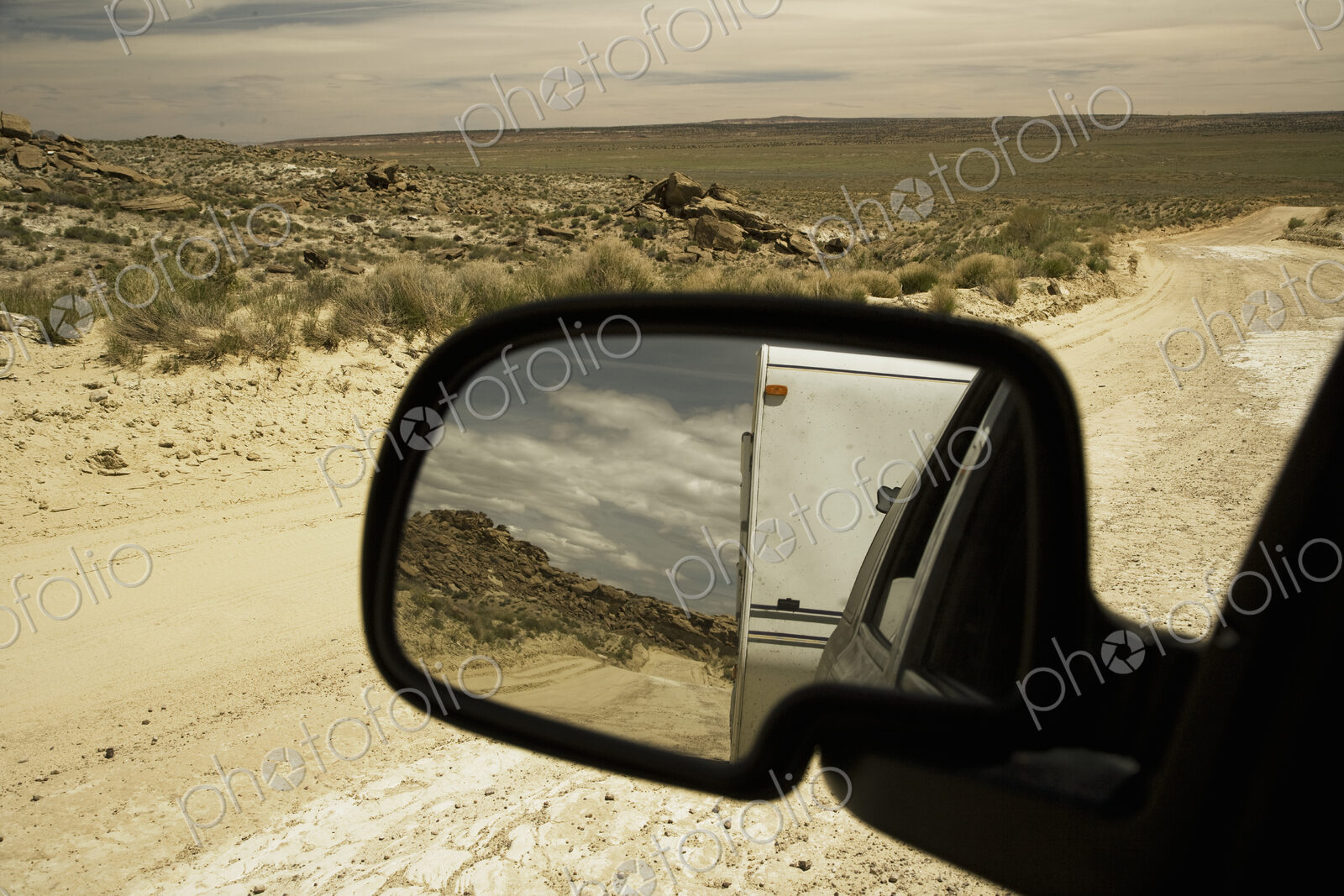 Dirt Road Through Desert