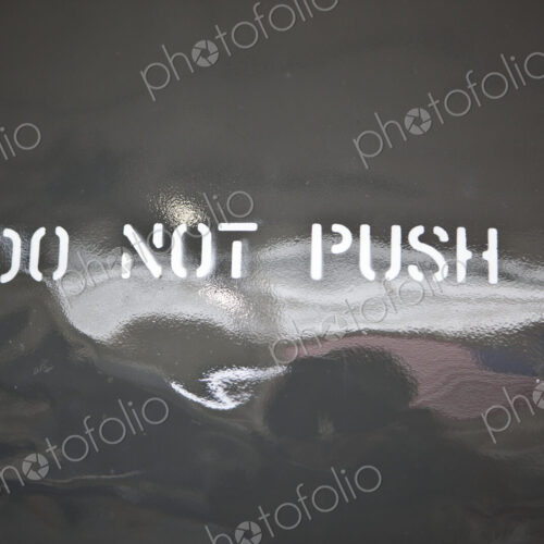 Do Not Push Sign