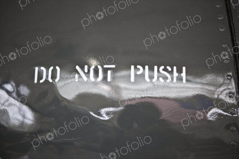 Do Not Push Sign