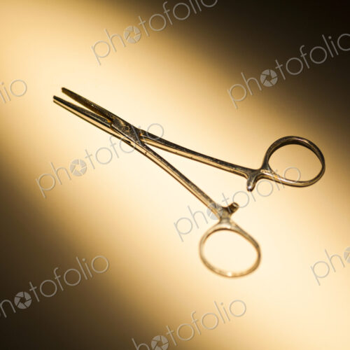 Doctor's instruments, medical equipment, surgical scissors with round finger holds,…
