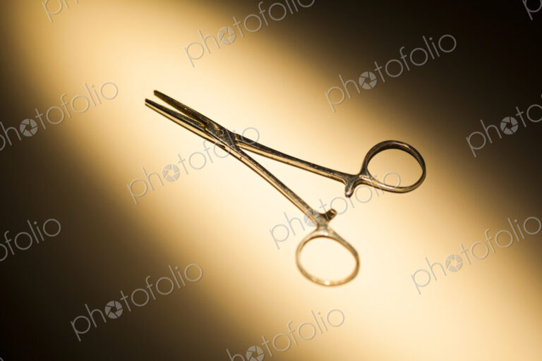 Doctor's instruments, medical equipment, surgical scissors with round finger holds,…