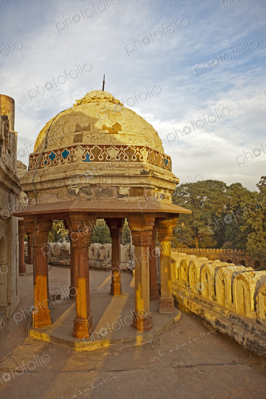 Dome and Columns of Building at Hanuman’s Tomb