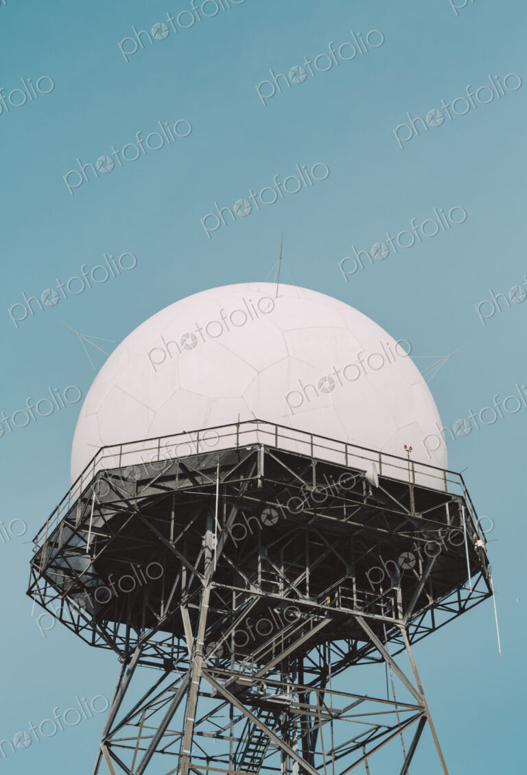 Domed radar antenna and tower